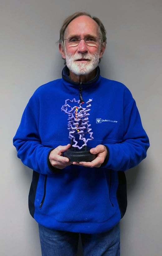 Peter Agre with Aquaporin-1