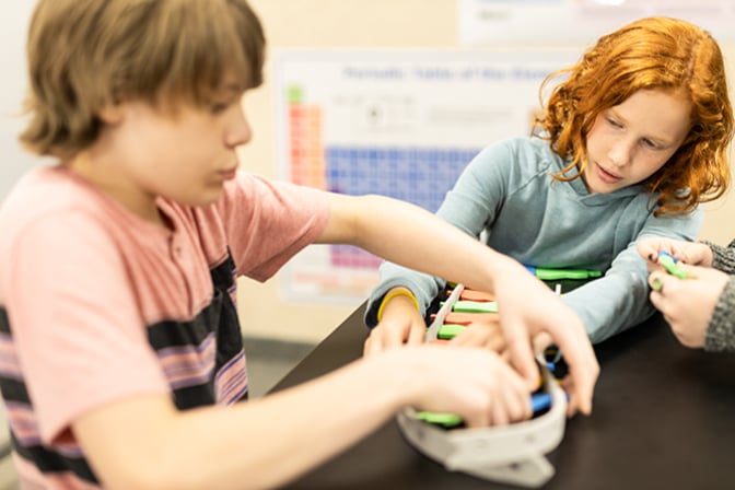 Students using the DNASK